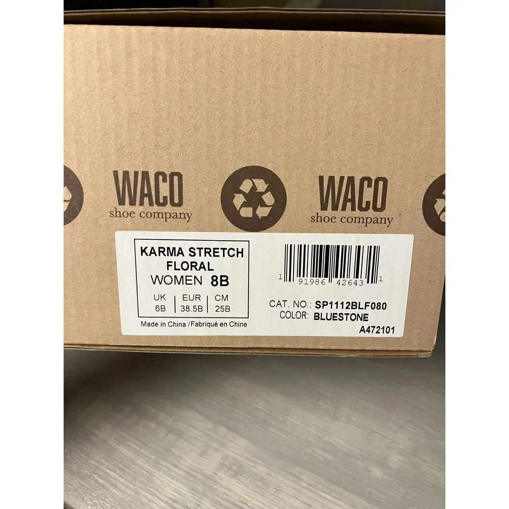 Waco Shoe Company karma stretch floral 8 NARROW